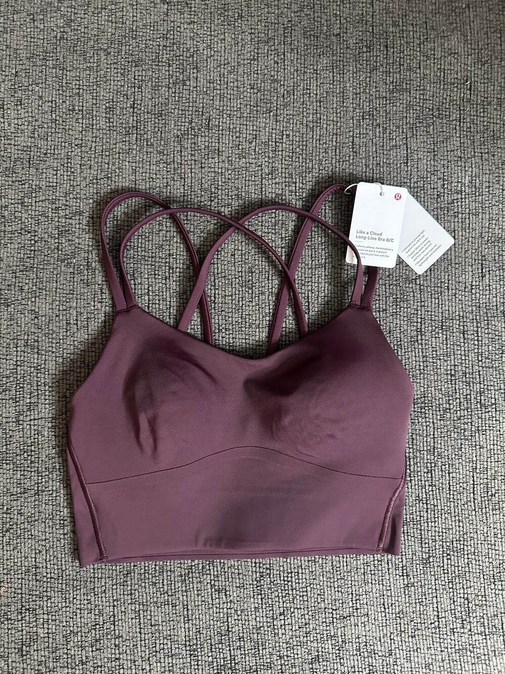 Lululemon Like A Cloud Longline Bra Plum Womans 2 NWT Yoga Sports Bra